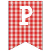 Zwart en Rood Pizza Party Verjaardag Vlag Banner (Derde vlag)