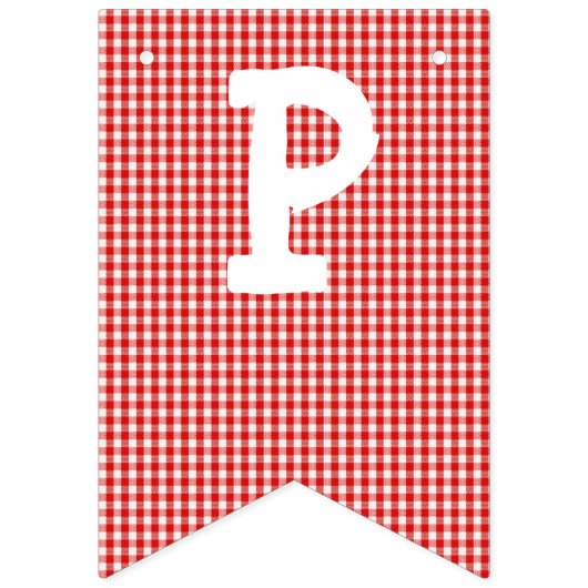 Zwart en Rood Pizza Party Verjaardag Vlag Banner (Derde vlag)