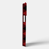 Zwart en Rood Plaid Gecontroleerde iPhone Case (Achterkant / Rechts)