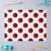 Zwart en Rood Polka Dot Patroon Tissuepapier (Craft)