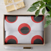 Zwart en Rood Polka Dot Patroon Tissuepapier (Geschenk)
