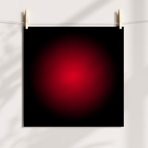Zwart en rood radiaal verloop poster