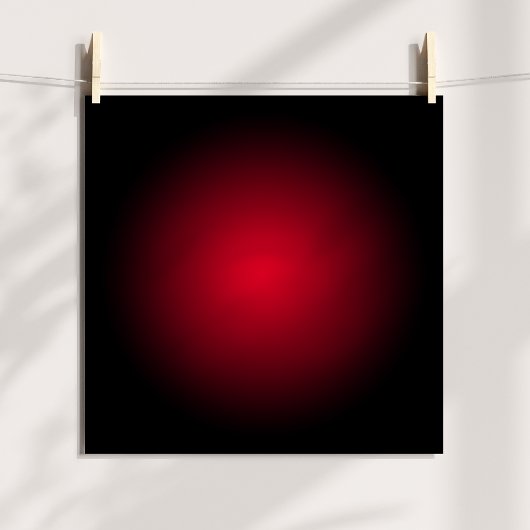 Zwart en rood radiaal verloop poster