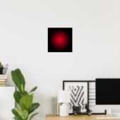 Zwart en rood radiaal verloop poster (Thuiskantoor)