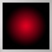 Zwart en rood radiaal verloop poster (Voorkant)