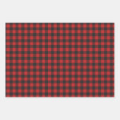 Zwart en rood Retro Kerstman Inpakpapier Vel (Voorkant 2)