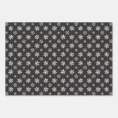 Zwart en rood Retro Kerstman Inpakpapier Vel (Voorkant)