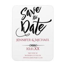 Zwart en rood Save the Date