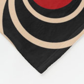 Zwart en Rood Schattige Eenvoudig Hartpatroon Fleece Deken (Hoek)