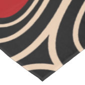 Zwart en Rood Schattige Eenvoudig Hartpatroon Tafelkleed (Gekanteld)