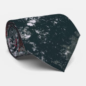 Zwart en rood schilderplaatje stropdas (Opgerold)