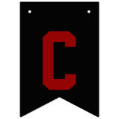 Zwart en rood School Kleuren Afstuderen Vlaggetjes (Tweede vlag)