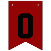 Zwart en rood School Kleuren Afstuderen Vlaggetjes (Derde vlag)