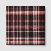 Zwart en Rood Schots Tartan Bruiloft Gastenboek (Achterkant)