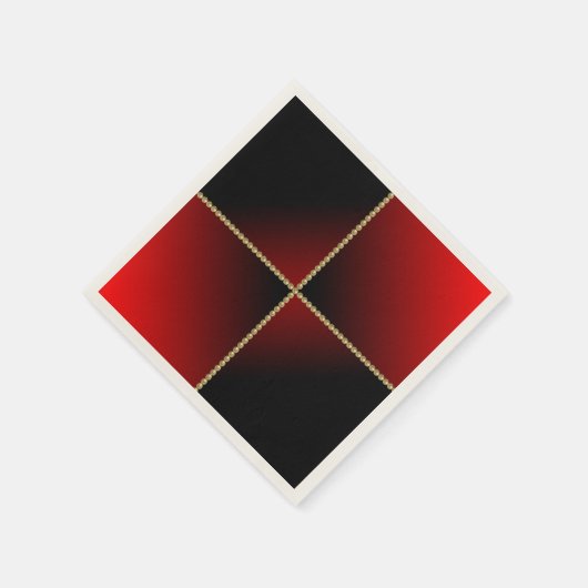 Zwart en rood servet (Hoek)