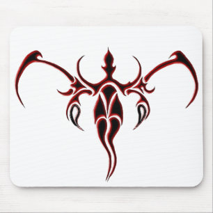 Zwart en Rood Sierlijk Tribal Olifant Mandala Muismat