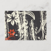 Zwart en rood spiraal bruiloftsreceptiekaart informatiekaartje (Achterkant)