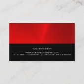 Zwart en rood staal achtergrond fitness trainer visitekaartje (Achterkant)