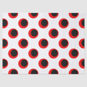 Zwart en rood stippenpatroon tissuepapier