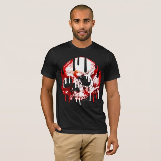 Zwart en rood t-shirt (Voorkant volledig)