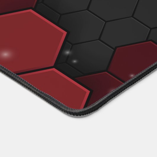 Zwart en Rood Technologie patroon Bureaumat (Hoek)