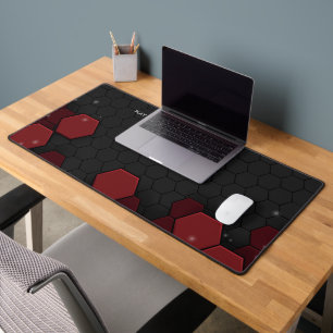 Zwart en Rood Technologie patroon Bureaumat