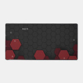 Zwart en Rood Technologie patroon Bureaumat (Voorkant)