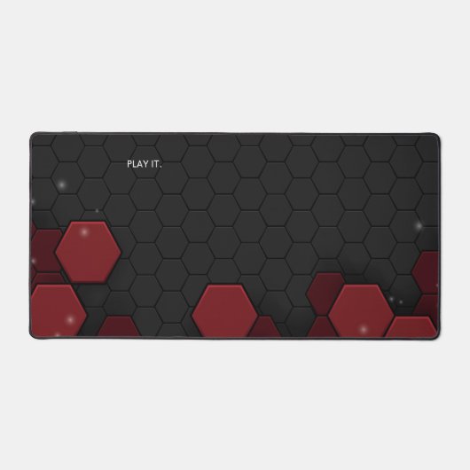 Zwart en Rood Technologie patroon Bureaumat (Voorkant)