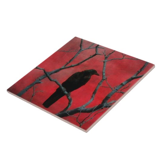 Zwart en rood tegeltje (Zijkant)