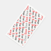 Zwart en rood tekst herstelslogans servet (Hoek)