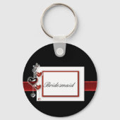 Zwart en rood toetsenbord sleutelhanger (Voorkant)