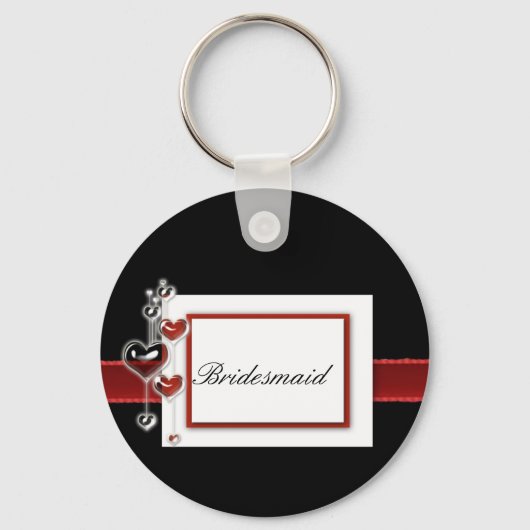 Zwart en rood toetsenbord sleutelhanger (Voorkant)