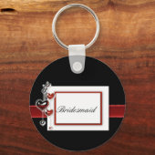 Zwart en rood toetsenbord sleutelhanger (Voorkant)