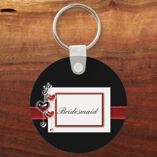 Zwart en rood toetsenbord sleutelhanger (Voorkant)