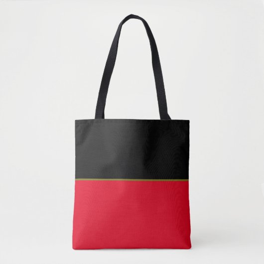 Zwart en rood tote bag (Voorkant)