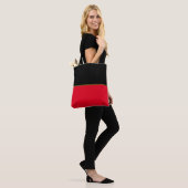 Zwart en rood tote bag (Op model)