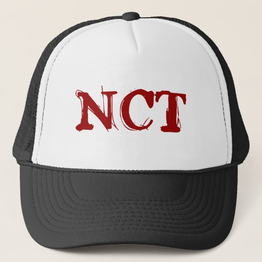 Zwart en rood trucker pet (Voorkant)