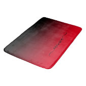 Zwart en rood verloop elegant naam badmat (Gekanteld)