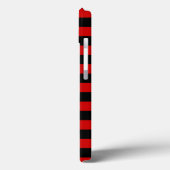 Zwart en rood vet gestreept patroon Case-Mate iPhone case (Achterkant / Links)