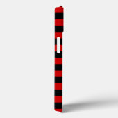 Zwart en rood vet gestreept patroon Case-Mate iPhone case (Achterkant / Rechts)
