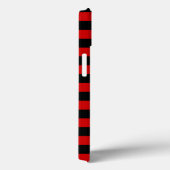 Zwart en rood vet gestreept patroon Case-Mate iPhone case (Achterkant / Rechts)