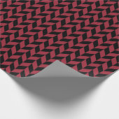 Zwart en rood visgraat inpakpapier (Hoek)