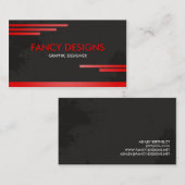 Zwart en rood visitekaartje (Voorkant / Achterkant)