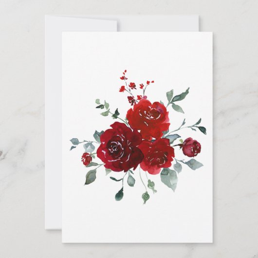 Zwart en Rood Vrijgezellenfeest Kaart (Achterkant)