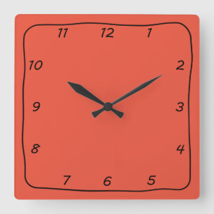 Zwart en rood Whimsical Eenvoudige Klok