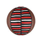Zwart en Rood Wit Strips Ontwerp Basketbal (Verticaal)