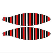 Zwart en Rood Wit Strips Ontwerp Basketbal (Panelen)