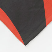 Zwart en Rood Zebra Print Fleece Deken (Hoek)