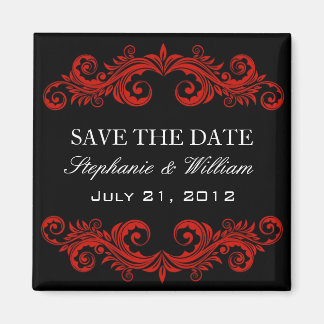 Zwart en rood zwijn opslaan Datum magneet