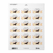 Zwart en roodbruine Dachshund in pose Etiket (Full Sheet)